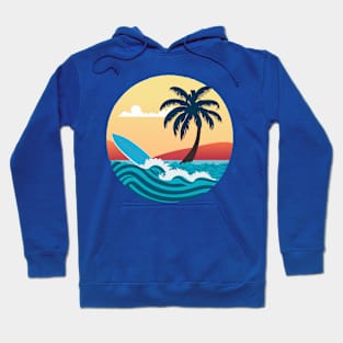 tropical surf Hoodie